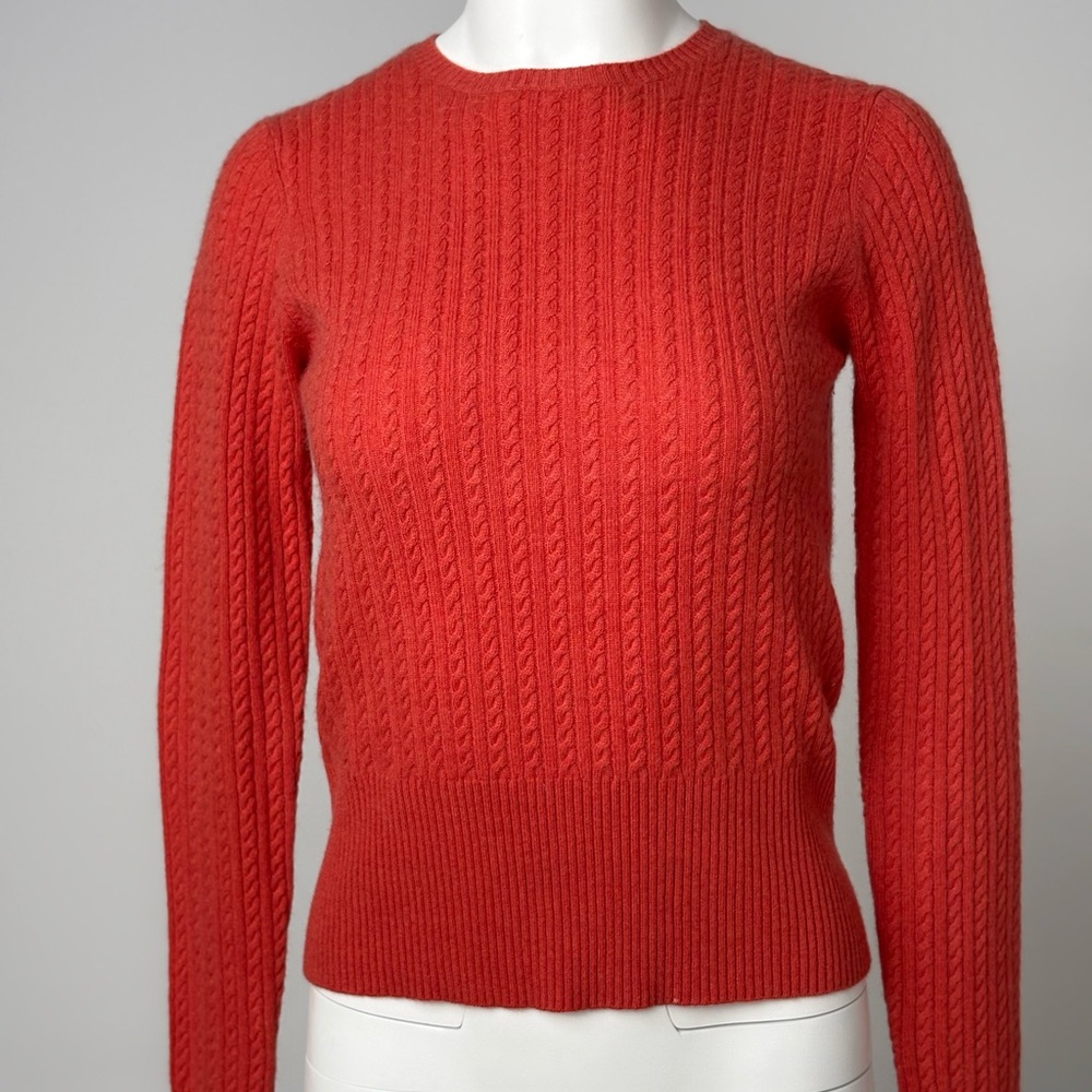 Pure Collection Vibrant Red Crew Neck Sweater